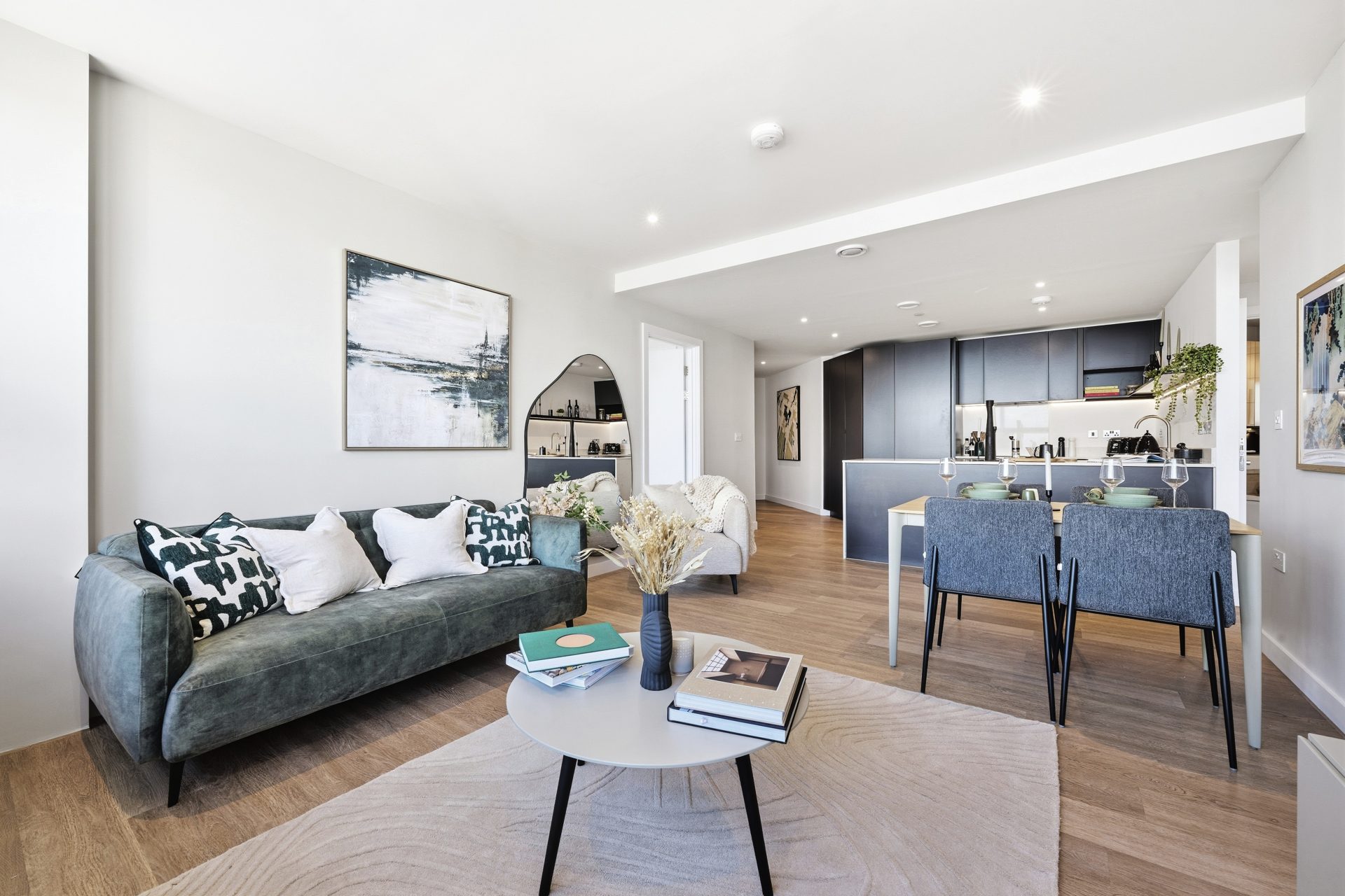 Core Octagon Two Bedroom Apartment - Living Area and Kitchen